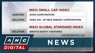 MSCI rebalancing ACEN in Cebu Air SPNEC AEV out  ANC [upl. by Anifesoj741]