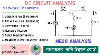 Introduction to Mesh Analysis Mesh Analysis Problem solution Easy Steps Network TheoremsBangla [upl. by Aneehc]