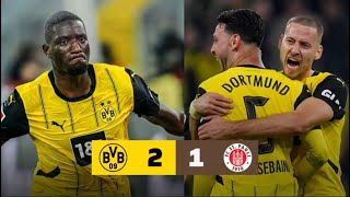 Borussia Dortmund gegen STPauli 21 amp Highlights Bensebaini  Serhou Guirassy Tore gegen STPauli [upl. by Leivad452]