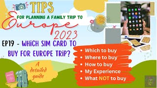 E19  Which SIM Should You Buy For Europe Trip  Do I need to activate International Roaming [upl. by Careaga]