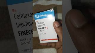 Finecef 1g Vial Injection Use Sides Effects Dose ceftriaxone viral videos vial [upl. by Amathist]