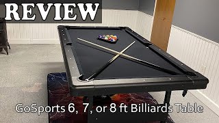 GoSports 6 7 or 8 ft Billiards Table  Review 2024 [upl. by Moht]