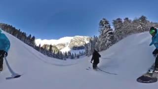 Les pistes de ski alpin du Pont dEspagne en 360 [upl. by Etnom]