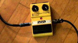 DOD FX 50 overdrive preamp demoreview [upl. by Hardunn]