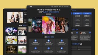 Complete Responsive Event Organizer Website Design Using HTML  CSS  Javascript  Step By Step [upl. by Eanom]