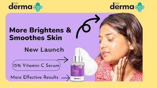 Derma Co 15 Vitamin C Face Serum Review Brightens amp Smoothes Skin  Minimizes Pores  Radiant skin [upl. by Arakaj]