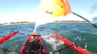 Hobie Tandem Island in too much wind [upl. by Budwig]