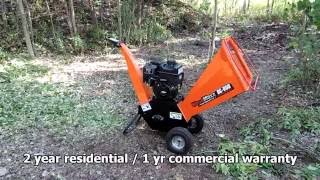 WoodMaxx DC650 gas powered wood chipper shredder [upl. by Alicul]