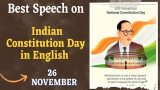 constitution day speech in english  speech on constitution day of India  constitution day [upl. by Zollie]