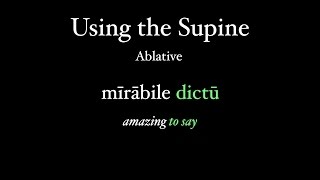 Supines in Latin [upl. by Stacy]