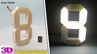 How to Make 3D 7 Segment Display at Home  Home Made 7 Segment Display  Seven Segment Display [upl. by Atem]