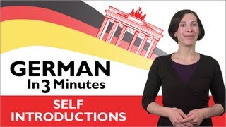 Learn German  German in Three Minutes  How to Introduce Yourself in German [upl. by Hagood594]