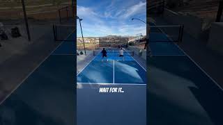 Two Hand Backhand Set for PutAway 🔥 pickleball pickleballhighlights pickleballislife shorts [upl. by Orimar]