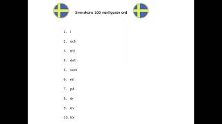 Svenskans vanligaste ord 110 [upl. by Ahsinert]