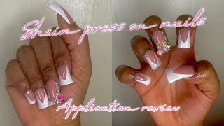 Shein Duck press on nails  Application review 🌸💎💓 [upl. by Eelyram]