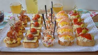 MONTADITOS Y PINCHOS ¡nos vamos de tapas sin salir de casa [upl. by Nonaihr]