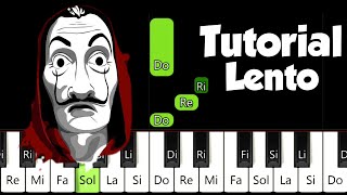 COMO TOCAR Bella Ciao en Piano 💸 FACIL 💰 Tutorial con Notas  La Casa de Papel [upl. by Ycul]