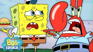 Bob Esponja  Don Cangrejo siendo el PEOR durante 45 minutos 😩  Bob Esponja en Español [upl. by Kendry]