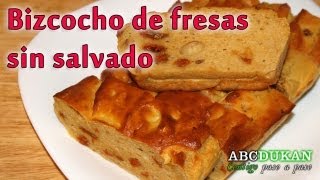 Bizcocho de fresa sin salvado Dukan  Receta Fase Ataque [upl. by Aesoh471]