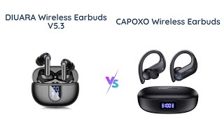 DIUARA vs CAPOXO Best Budget Wireless Earbuds Comparison [upl. by Assilat183]