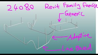 24080  Revit Modelling Exercise  Generic Line Based and Adaptive Family Exercise for Cloth Hanger [upl. by Aramo535]