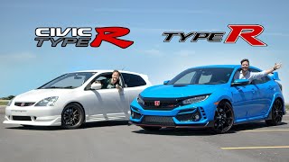 2020 Honda Civic Type R vs 2002 EP3 Civic Type R  VTEC Wars [upl. by Venus]