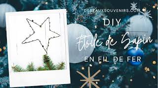 Cimier de sapin Etoile en fil de fer recuit DIY fil de fer Tutoriel complet [upl. by Ifar493]