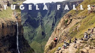 TUGELA FALLS HIKE  DRAKENSBURG  ATMOSPHERIC DRONE FLIGHT [upl. by Haleemaj]