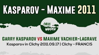 Garry Kasparov vs Maxime VachierLagrave  Kasparov in Clichy 20110917  Clichy  FRACIS [upl. by Polky]