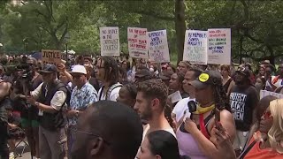 New Yorkers call for justice for Sonya Massey  NBC New York [upl. by Roskes]