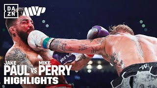 FIGHT HIGHLIGHTS  JAKE PAUL VS MIKE PERRY [upl. by Lledraw472]