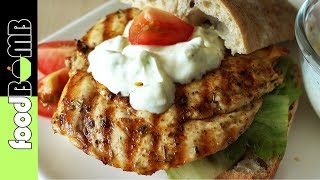 56 Broodje Mediterraan Gegrilde Kip met Turkse Cacik  Foodbomb [upl. by Zorah]