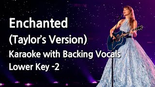 Enchanted Taylors Version Lower Key 2 Karaoke with Backing Vocals [upl. by Aelaza795]