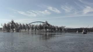 SavannaSabula Bridge implosion [upl. by Rilda]