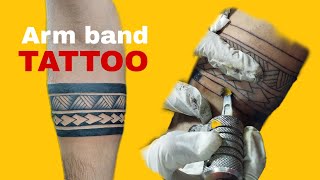 ARMBAND TATTOO How to do arm band tattoo tutorial timelapse [upl. by Elizabeth]