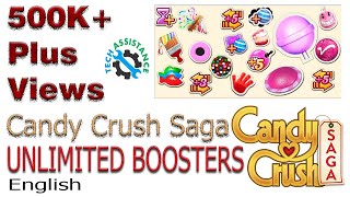 Candy Crush Saga  Top secret trick  unlimited boosters English [upl. by Nonnac]