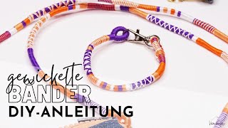 DIY Gewickelte Armbänder aus Garn mit Karabinerverschluss [upl. by Neirb589]