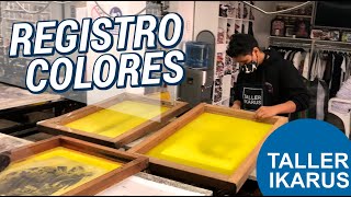 Como registrar varios colores en serigrafía textil [upl. by Esereht]