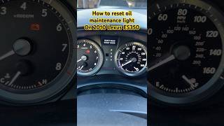 How to reset your oil maintenance light  Oil life on 2010 Lexus ES350 resetoillife lexus [upl. by Anerhs593]