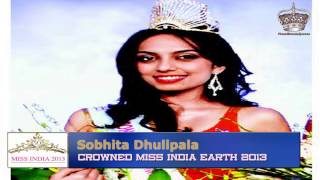 Sobhita Dhulipala Crowned Femina Miss India Earth 2013 [upl. by Morry]