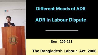 moods of ADR ADR in The Labour Act 2006 sec 209 210 amp 211 [upl. by Emelyne332]