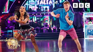 Jamie Borthwick amp Michelle Tsiakkas Salsa to Danza Kuduro by Don Omar amp Lucenzo ✨ BBC Strictly 2024 [upl. by Anaela]