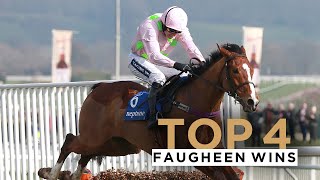 FAUGHEEN THE MACHINE FOUR OF HIS BEST WINS INCLUDING KEMPTON PARK AND CHELTENHAM [upl. by Ityak]