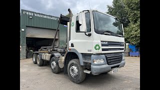 2008 DAF CF85360 8x4 Hook Loader [upl. by Sipple906]