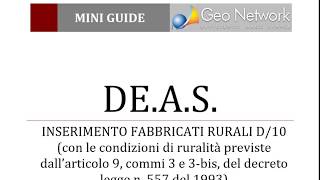 DEAS  Inserimento di fabbricati rurali accatastati allurbano modello telematico [upl. by Saisoj901]