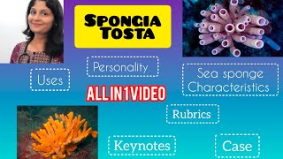 Spongia Tosta  Homeopathy  Sea sponge  Case  Cough  Personality  Rubrics  Mind  Remedy [upl. by Nnil]