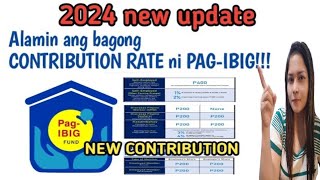 2024 PAGIBIG FUND NEW CONTRIBUTION RATES [upl. by Auqenaj]