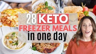 EASY MONTHLY KETO MEAL PREP  FREEZER KETO DINNERS FOR A MONTH [upl. by Capon]