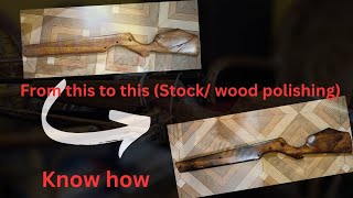 Giving vintage look to gun stock  Shou Sugi Ban  Gun stock burnt and polished [upl. by Skurnik404]