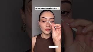 Makeup without using any brush 😱🤪 shorts makeup eyemakeup tutorial [upl. by Hendrick]